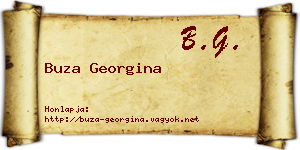 Buza Georgina névjegykártya